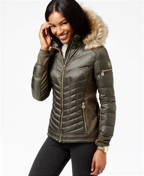 michael kors puffer jacket women's the bay|michael kors padded jackets women.